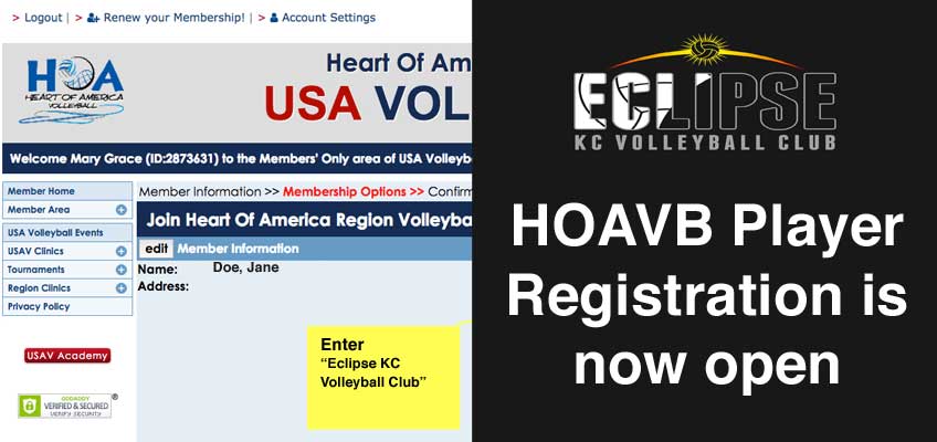 hoavb player registration