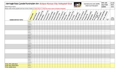 Eclipse Volleyball Club KC's Scented Candle Fundraiser form picture