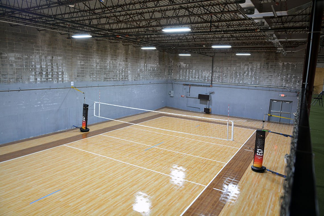 Eclipse Volleyball Club KC - Independence Club Volleyball Practice Location upper level view of court#1