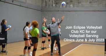 volleyball serving clinic june july 2023 eclipse volleyball club kc - coach charles teaching