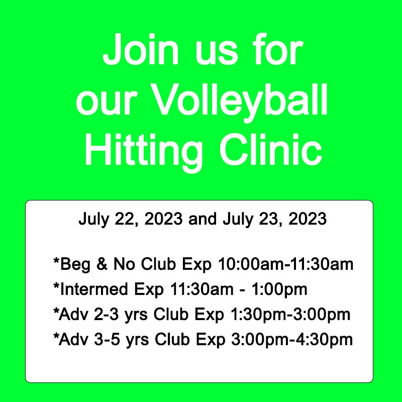 Register for Eclipse Club KC's Volleyball Hitting Clinic July 2023